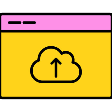 Web Browser Tool web upload flat icon design
