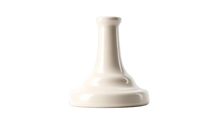  White candle holder. An isolated object on white background.