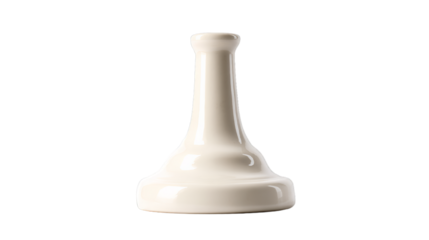  White candle holder. An isolated object on white background.