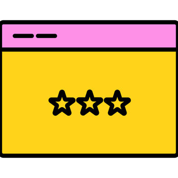 Web Browser ratings and review Tool flat icon design