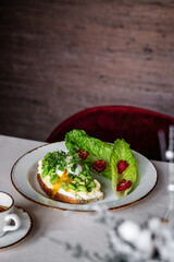 Enjoy a Delicious Avocado Toast paired with Fresh Greens and