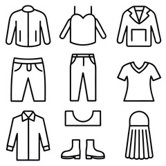vector illustration of a set of clothes