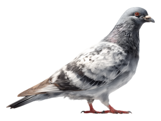 Detailed illustration of a pigeon isolated on transparent background