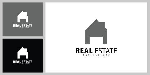 Minimalist Building Icon Logo &ndash; Real Estate Business Branding Template