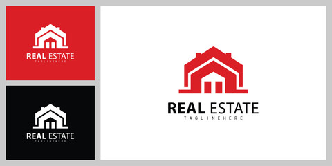 Minimalist Building Icon Logo – Real Estate Business Branding Template