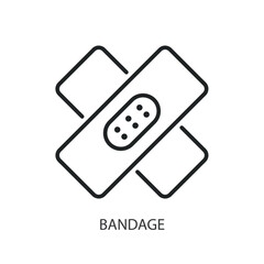 Bandage thin line vector icons.