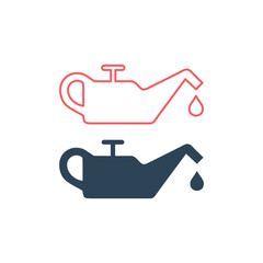 Car oil vector illustration icons set
