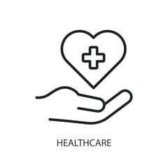 Healthcare thin line vector icons.