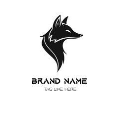 
fox head vector for brand	
