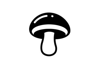 Modern mushroom icon for earthy designs and culinary projects, add a touch of natural simplicity to your creative endeavors with this unique element