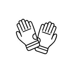 Obraz premium Gloves Outline Style with Transparent Background, Protective Gear Icon Design