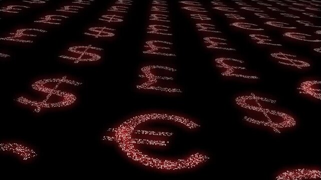 Forex Currency Trading Loss. In the red. Seamless Loop 4K