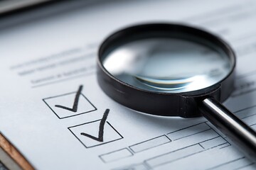 enlarger and approval emblem illustrate confirm the validity of the file notion of conduct norms policies and procedures corporate rules clauses and requirements
