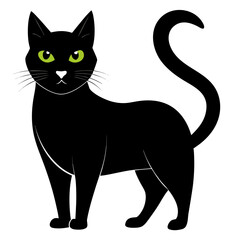 Fototapeta premium black cat vector illustration