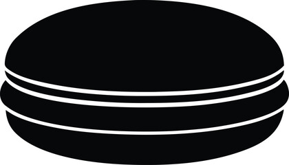  a delicious double layered macaron sweet treat silhouette vector