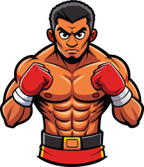 illustration of a cartoon boxer