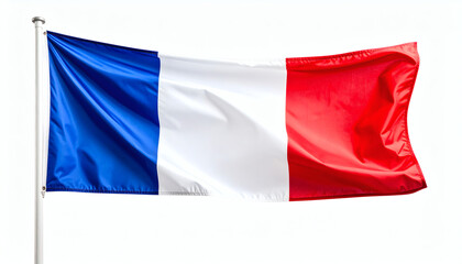 France Flag Isolated on White Background National Banner French Tricolor Symbol Stock Image