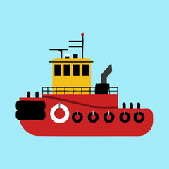 Tugboat Vector Illustration
