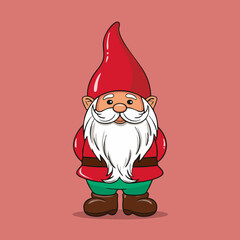 Garden Gnome Cartoon Illustration