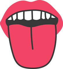 Mouth lips red illustration
