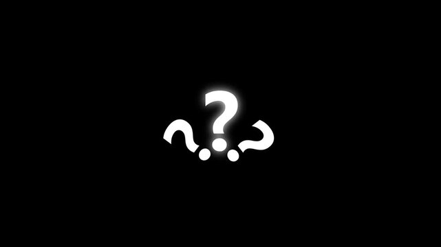 question mark icon animation 4K video