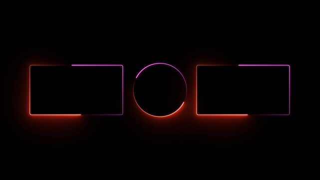 Youtube outro end card with neon colorful motion graphic 4k.