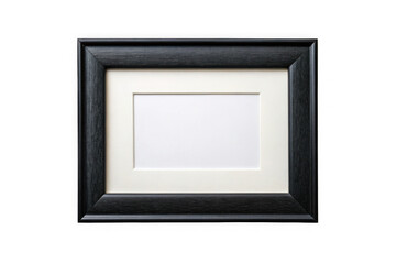 Black picture frame isolated on transparent background