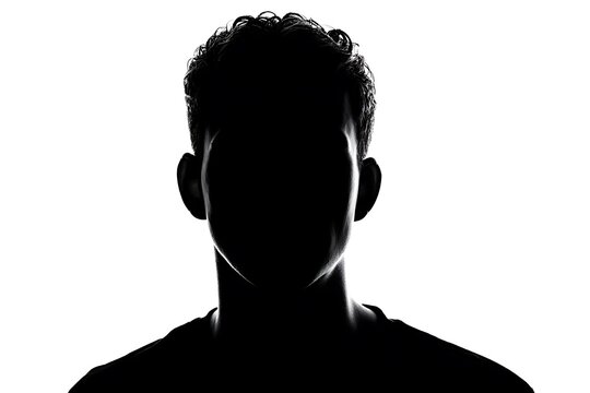 anonymous guy form contour alone on colorless surface
