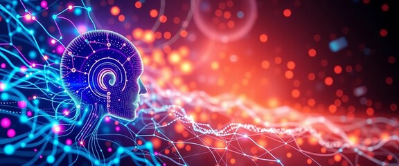 AI interface, futuristic data streams, neural network visualization,  code,  concept