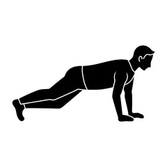Man Doing Bird Dog Exercise for Core Strength and Stability at Home Gym 