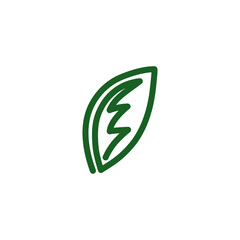Leaf logo icon sign Hand drawn ink sketch Energy savings eco-friendly energy concept Doodle cartoon design natural eco bio style Fashion print for clothes greeting invitation card flyer banner poster