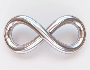 Naklejka premium Liquid chrome infinity loop