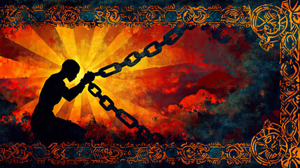 The Burden: A Symbolic Illustration of Struggle and Perseverance in Chains for  Emancipation Day