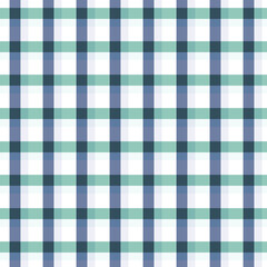 Blue and Green Checks Plaid Seamless Repeat