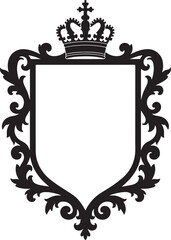 Royal Crest Emblem with Crown and Laurel"