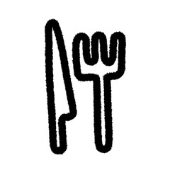 knife and fork eating png outline, cute cartoon handdraw clipart kids doodle element hand drawn doodle, handwriting clipart, kawaii kids drawing, funny character, childlike sketch, handwritten words,
