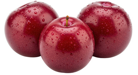 Isolated Fresh Plums