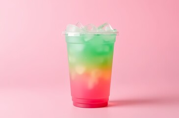 cocktail with ice and lime