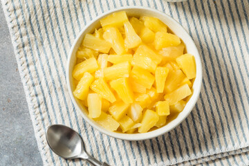 Organic Canned Pineapple Tidbit Chunks