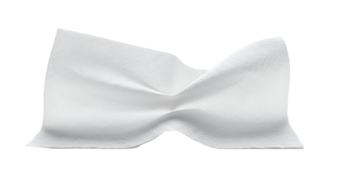 elegant modern detailed professional high quality White Cloth with Folded Edges and Crinkles
