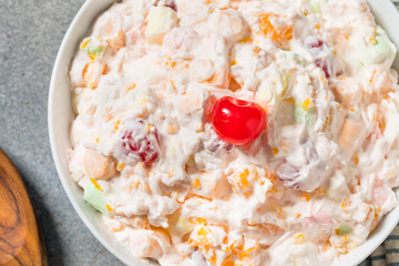 Homemade Sweet Ambrosia Fruit Salad