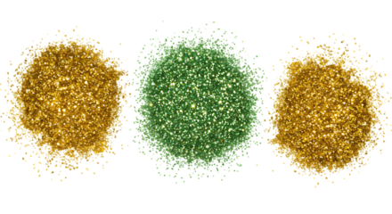 elegant modern detailed professional high quality Three Glittery Circles on a Black Background