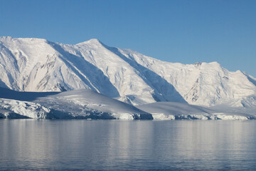 Mountains with snow from Antarctica