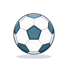 Obraz premium Classic Soccer Ball Illustration with Teal Accents and Shadow