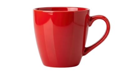 Isolated Red Ceramic Mug