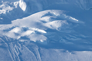Mountains with snow from Antarctica