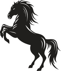 Majestic Black Stallion Silhouette A Symbol of Power Grace and Unyielding Spirit An Enduring Emblem of Freedom