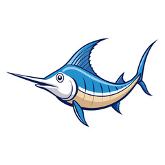 Obraz premium Marlin vector illustration 