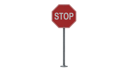 Essential red stop sign for safety and compliance messages
