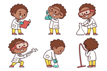 set of cartoon office workers